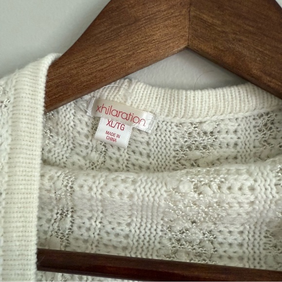 Xhilaration Women's Cream Cardigan Sweater - Picture 7 of 8